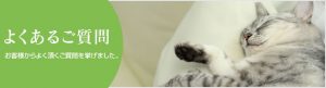 よくあるご質問。お客様からよく頂くご質問をあげました。
